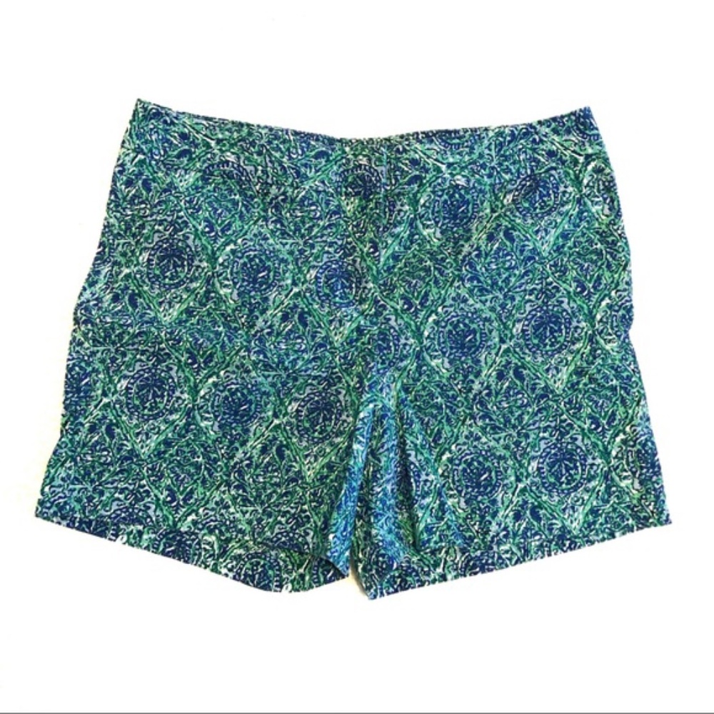 Talbots Blue Green Patterned Shorts